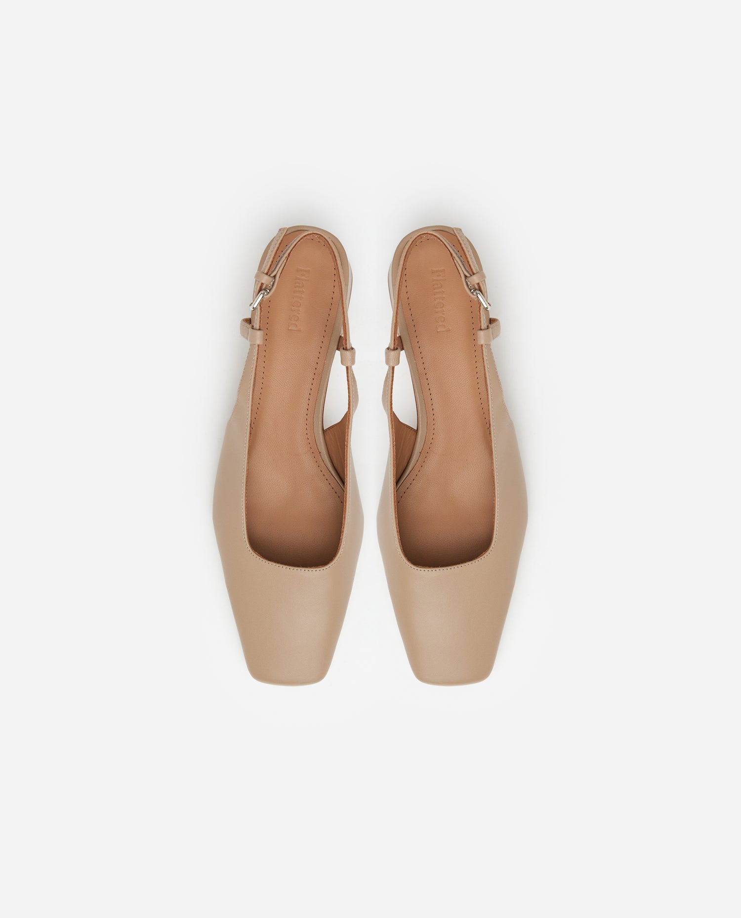 Flattered Elin korkokengät neliskanttisella kärjellä, beige