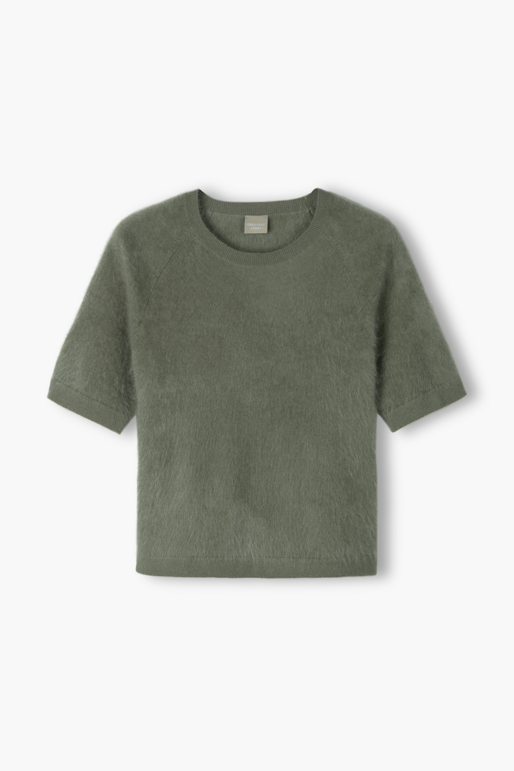 Lyhythihainen harjattu kashmirneule, Light olive