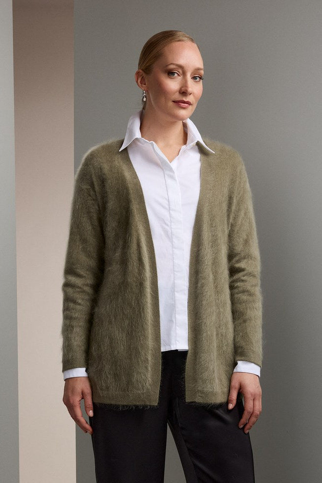 Original Storyn kashmirneuletakki vyöllä, light olive
