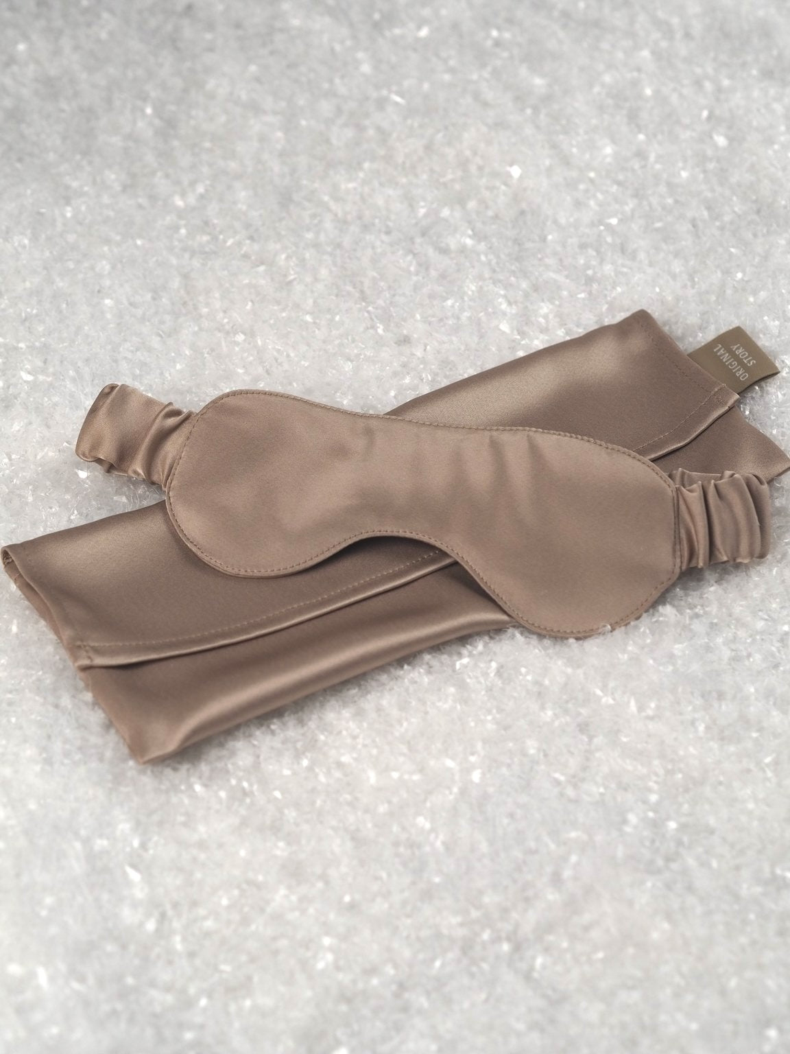 Satin sleep mask, Latte