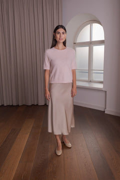 Original Storyn lyhythihainen neule, pale pink