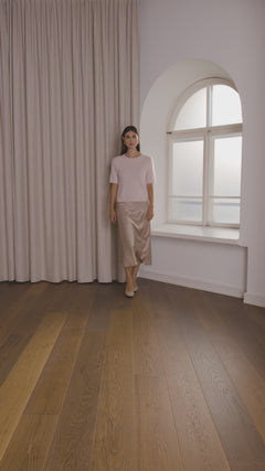 Short sleeve cashmere sweater