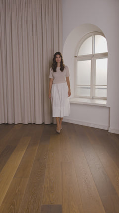 ohut lyhythihainen palmikkoneule, latte